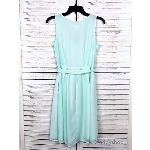Tevolio | Chiffon V-Neck Bridesmaid Dress - Picture 3 of 7